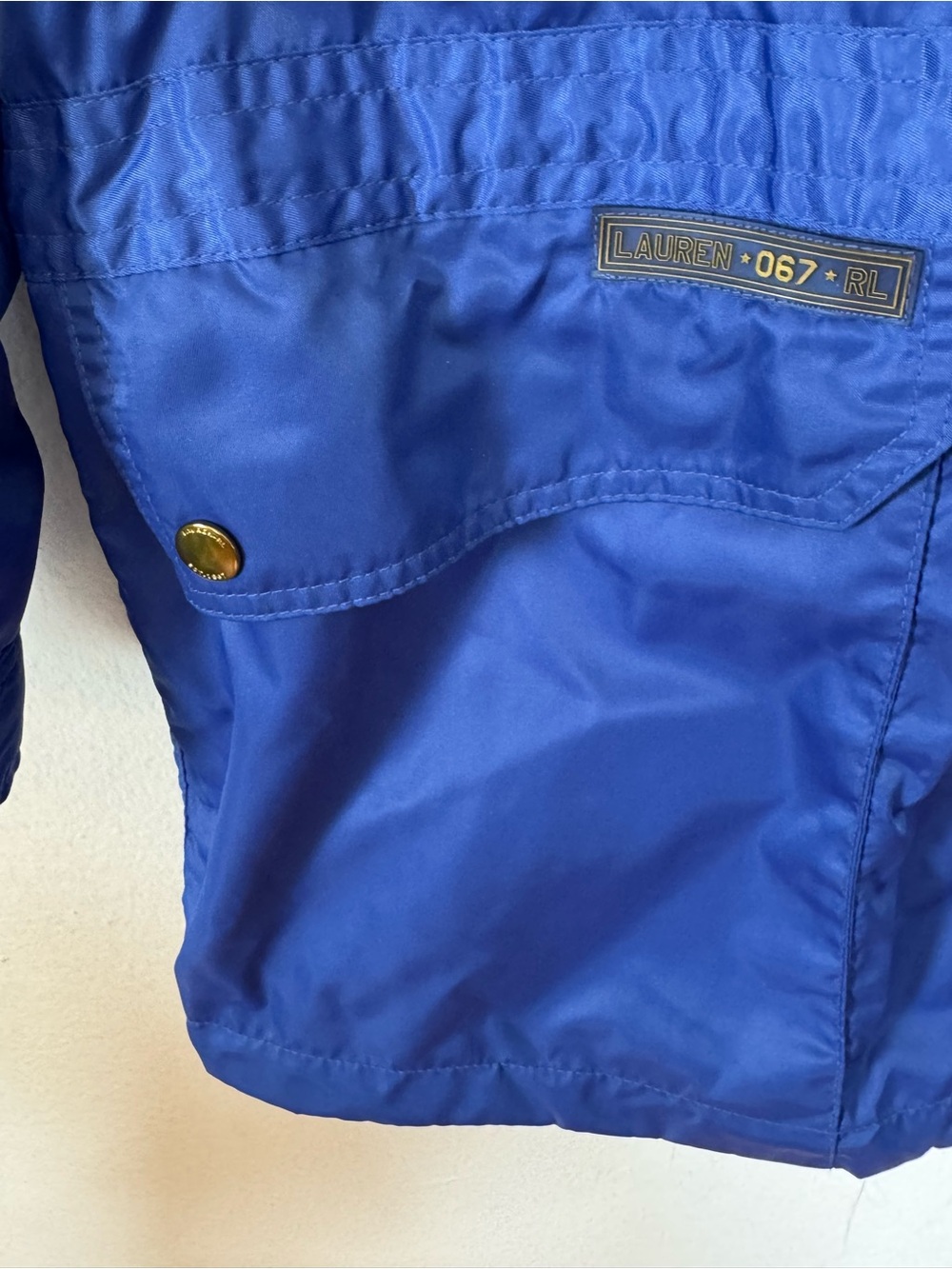 Lauren Ralph Lauren Marine Supply Co Royal Blue Hooded Utility Jacket Sz M - Picture 3 of 14